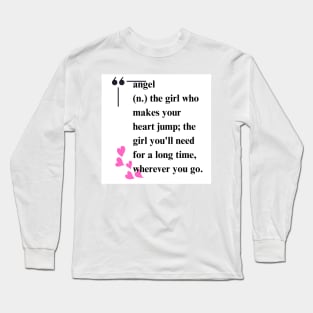 Angel Typographic Girls t-shirt Long Sleeve T-Shirt